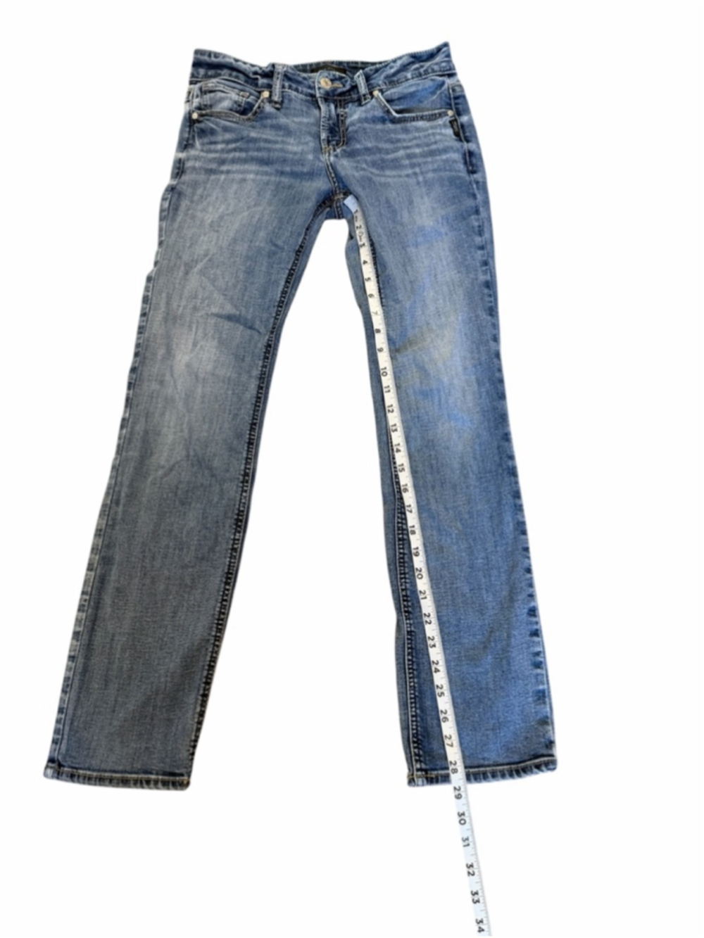 Silver Jeans Co Medium Wash Straight Leg Stretch Denim Jeans Women’s 29 - Picture 6 of 12